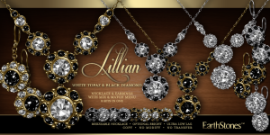 Lillian Collection - White Topaz & Black Diamond