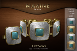 Maxine Bracelet Ring - Larimar