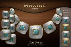 Maxine Necklace Earrings - Larimar