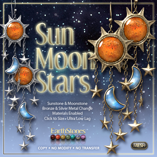 SunMoonStars Earrings