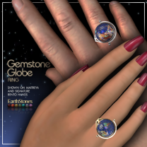 Gemstone Globe Ring HisHers Poster
