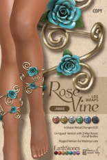 Rose Vine Leg Wraps - Larimar