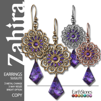 EarthStones Zahira Earrings - Sugilite