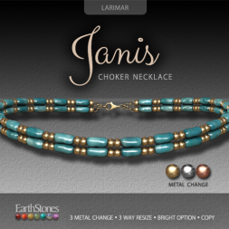 EarthStones Janis Choker - Larimar