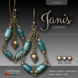 EarthStones Janis Earrings - Larimar