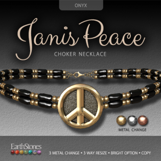 EarthStones Janis Peace Choker - ONYX