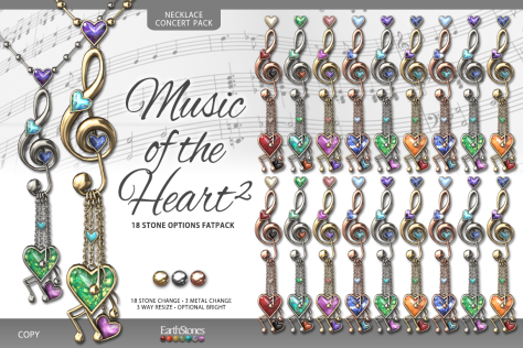 EarthStones Music of the Heart II Necklace - Concert Pack