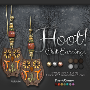 Hoot Owl Earrings - Autumn